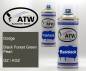 Preview: Dodge, Black Forest Green Pearl, GZ / KGZ: 400ml Sprühdose + 400ml Klarlack - Set, von ATW Autoteile West.